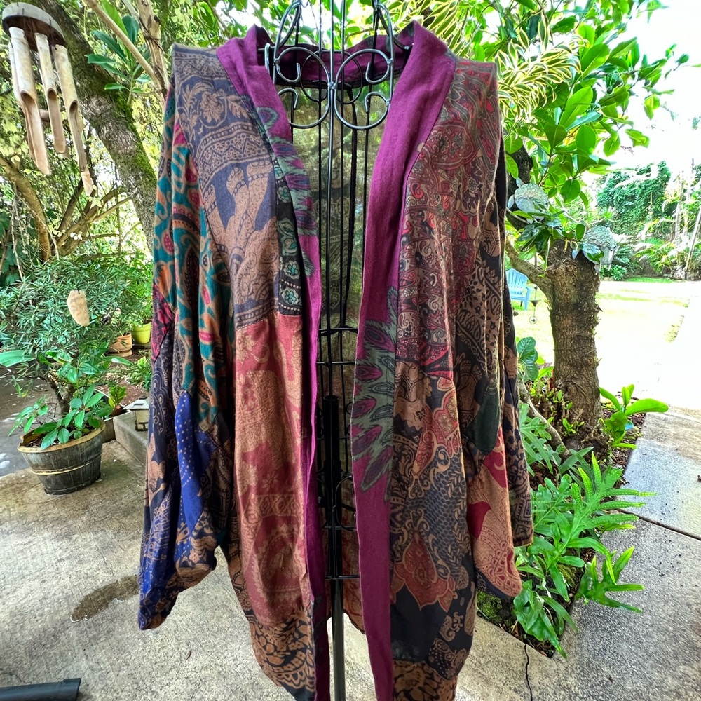 Multicolored Kimono Style Jacket